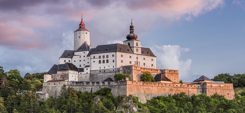 Forchtenstein (Burgenland, Austria) - one of the most beautiful castles in Europe during sunrise